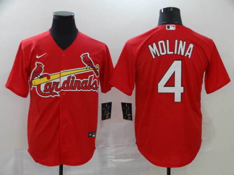 Cardinals 4 Yadier Molina Red 2020 Nike Cool Base Jersey,We sell and wholesale Cardinals 4 Yadier Molina Red 2020 Nike Cool Base Jersey on line form chian!